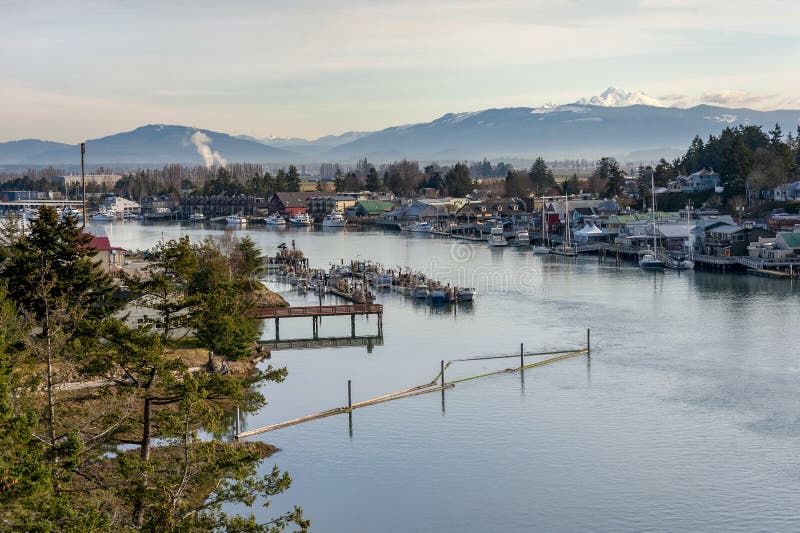 Skagit Valley`s Historic Town of La Conner, Washington.