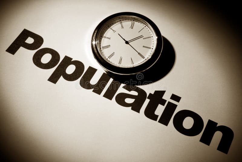 Clock and Population Concept Stock Photo Image of concept, birth