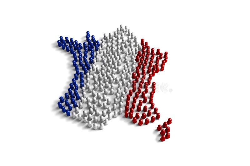 Population of the France stock illustration. Illustration of density ...