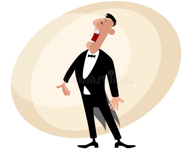 Vector illustration of a popular opera singer. Vector illustration of a popular opera singer