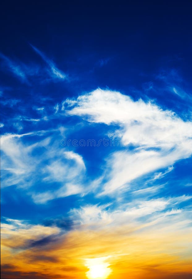 Pôr do Sol imagem de stock