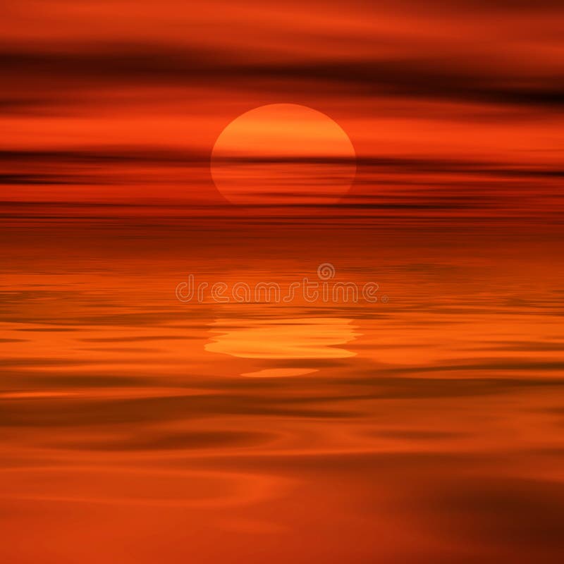 Por do sol bonito ilustração royalty free