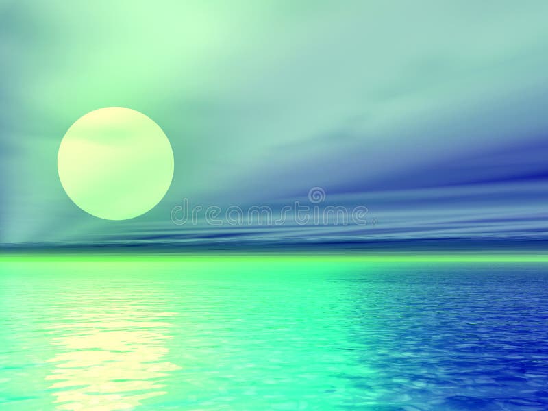 Por do sol bonito ilustração royalty free