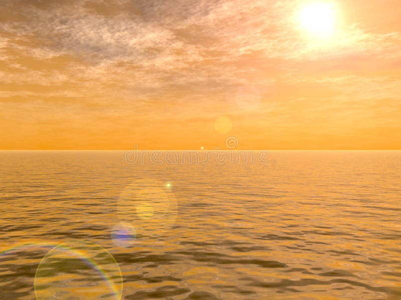 Por do sol bonito ilustração do vetor