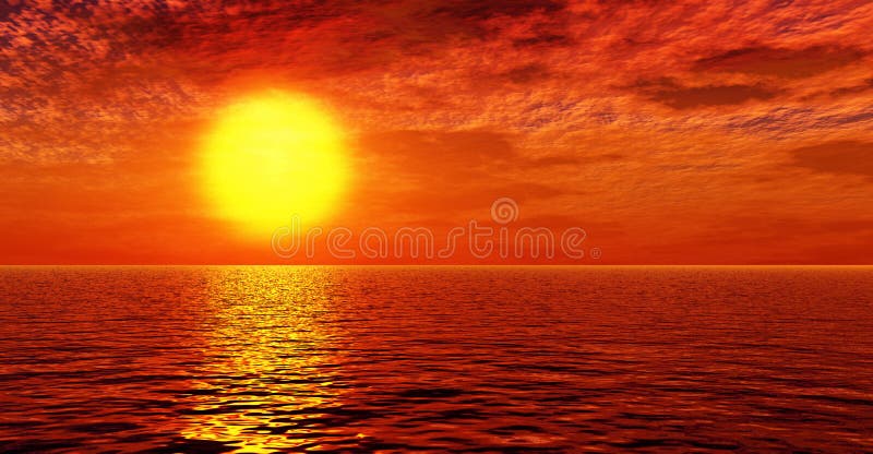 Por do sol bonito ilustração stock