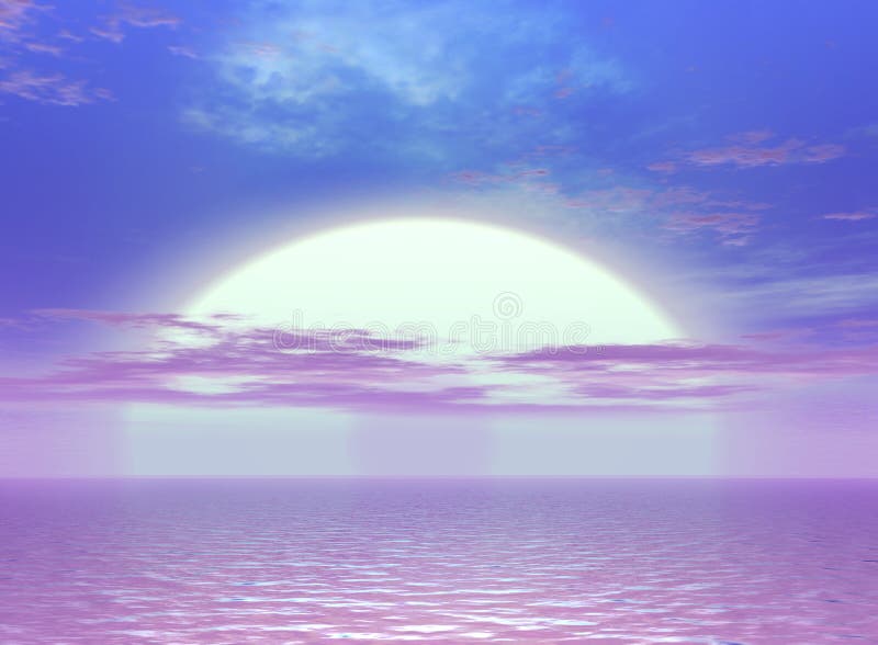 Por do sol bonito ilustração stock