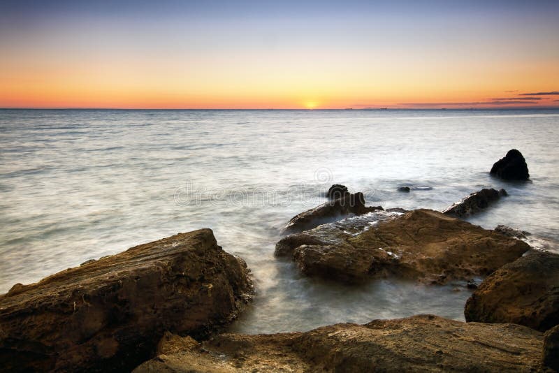Por do sol do louro imagens de stock Por do sol do louro imagens de stock