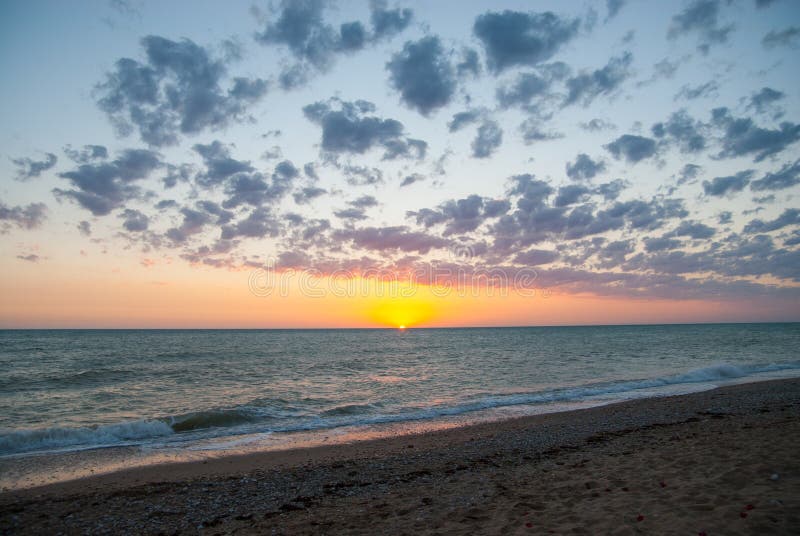 Beautifull sunset at the west coast of Crimea. Beautifull sunset at the west coast of Crimea