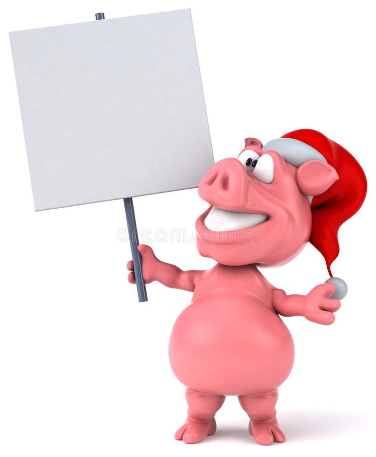 Porc heureux rose mignon, 3d produit
