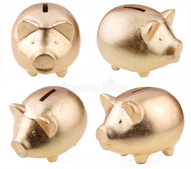 Porc d'or comme argent-cadre photographie stock Porc d'or comme argent-cadre photographie stock
