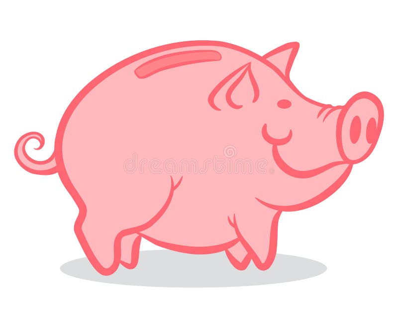 Cochon rose illustration de vecteur