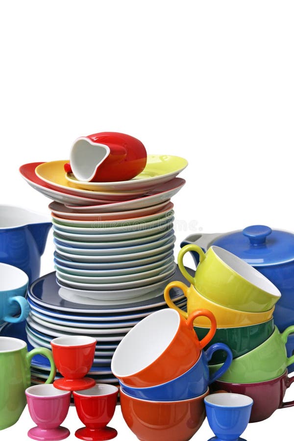 Porcelain dishes stock image. Image of colors, dishes 5545291