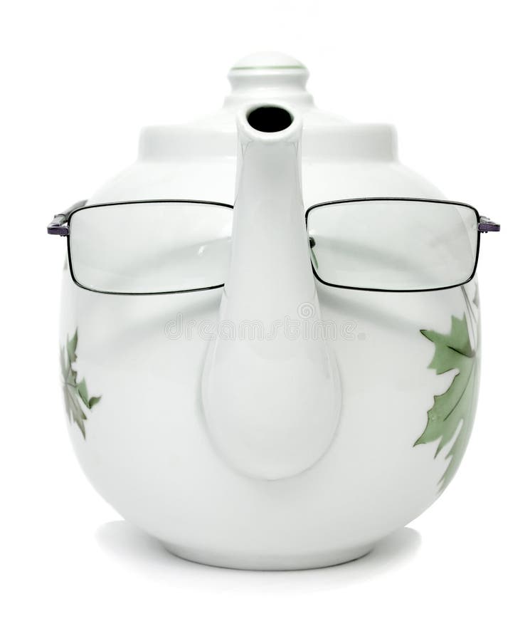 Porcelain Teapot with Glasses Stock Image Image of kettle, white