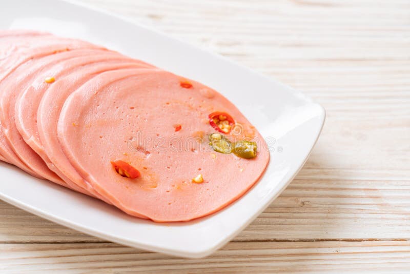 Pork Bologna Whole Wheat Sandwich with Fresh Green Oak and Coffee on Dish Stock Photo Image of