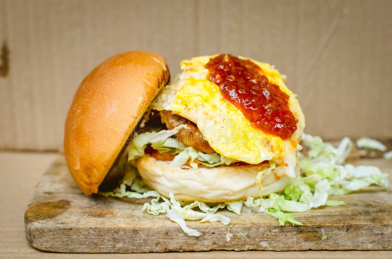 Pork Burger with Barbeque Sauce Stock Image Image of burger, sauce