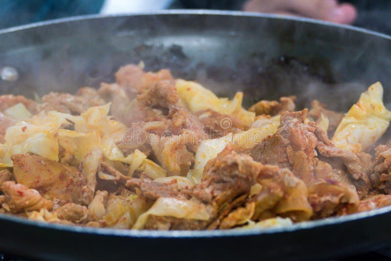 Pork Calbi, Korean food.