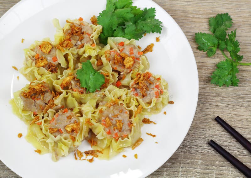 Pork and Carrot Chinese Steamed Dumpling Stock Image Image of meal