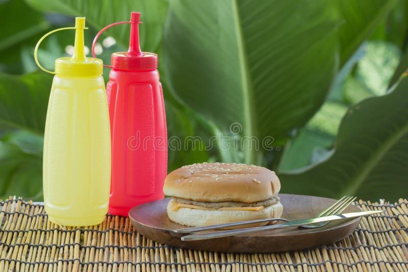 Pork Cheese Burger royalty free stock photography