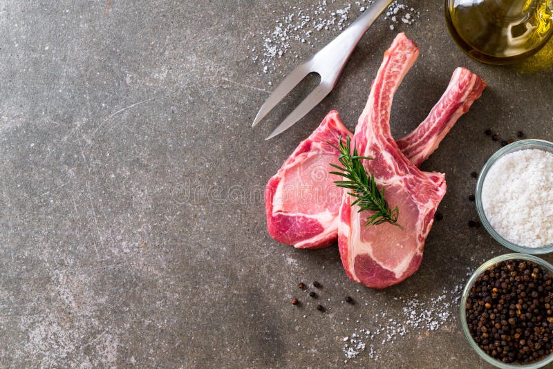 Pork chop raw stock photo. Image of chops, muscle, barbecue 151479040