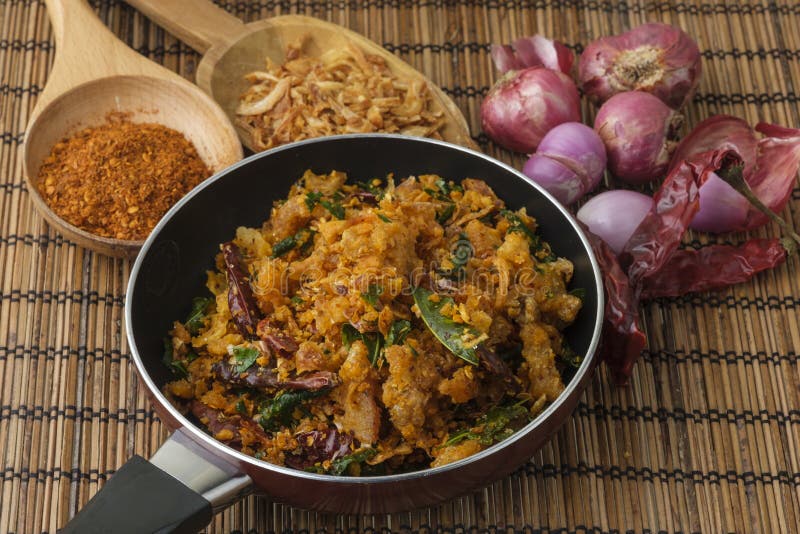 Pork Crackling Chili Paste, Thai Style Chili Dip Stock Image Image of