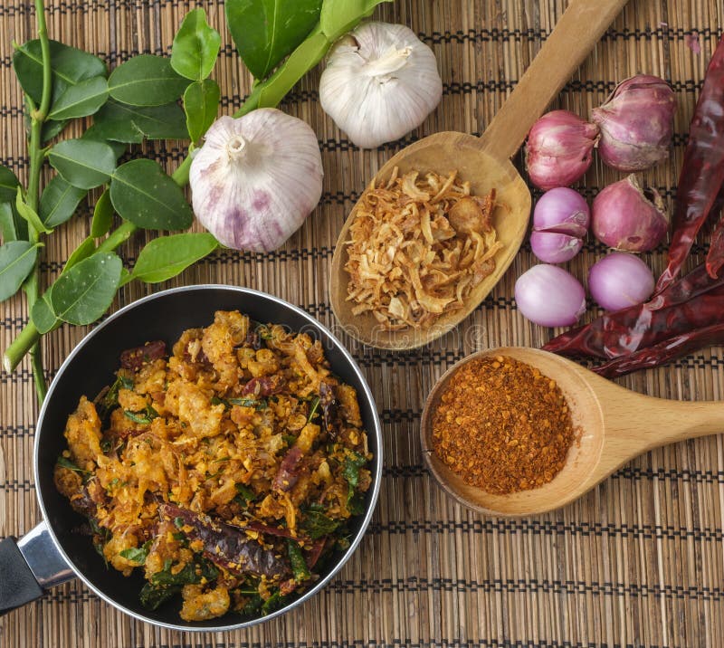 Pork Crackling Chili Paste, Thai Style Chili Dip Stock Image Image of