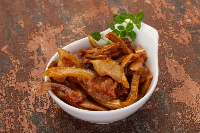 Pork ear snack stock image. Image of thailand, pork 158231843