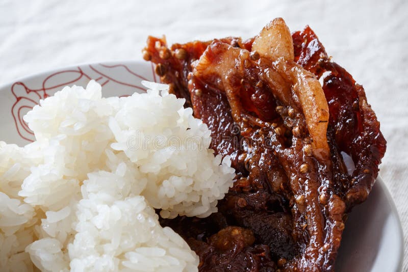 Pork fried rice stock photo. Image of protein, lunch 32562436