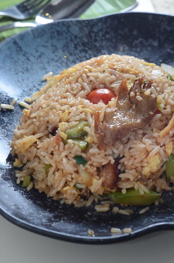 Pork Fried rice stock image. Image of china, squid, cuttle 64314557