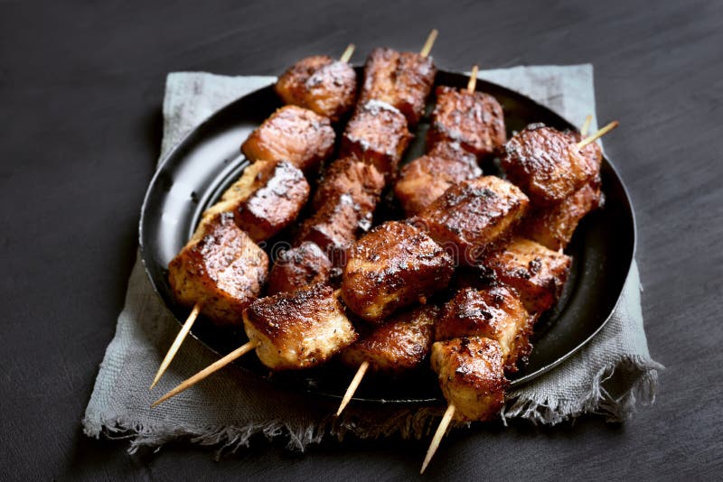 Pork Kebabs, Bbq Meat, Top View Stock Photo Image of country, cuisine 99428898