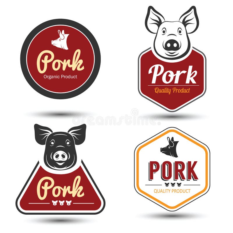 Pork label stock vector. Illustration of meal, butcher 74713155