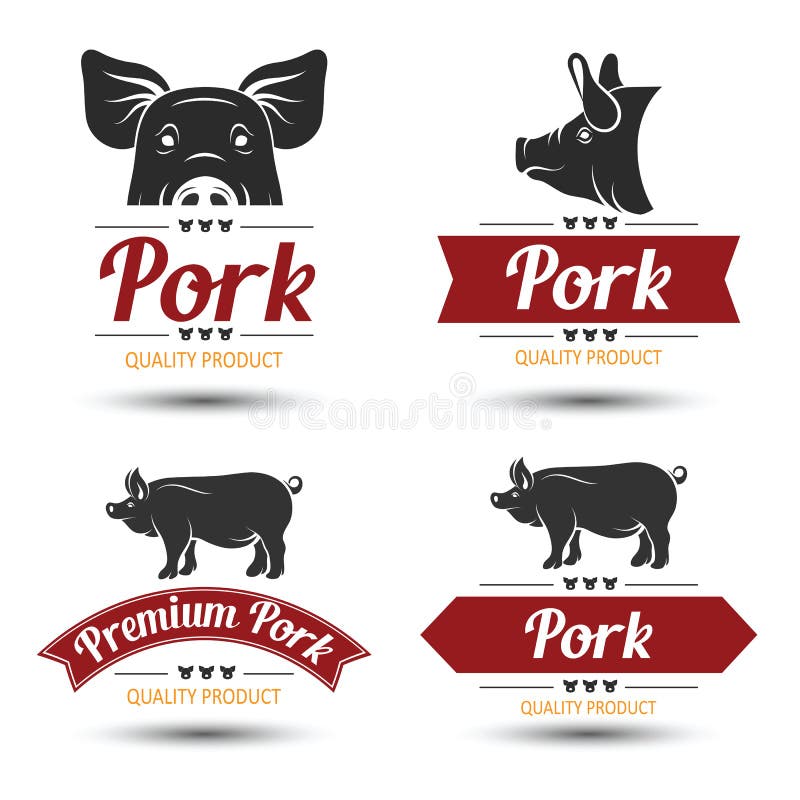 Pork label stock vector. Illustration of stamp, food - 72991208