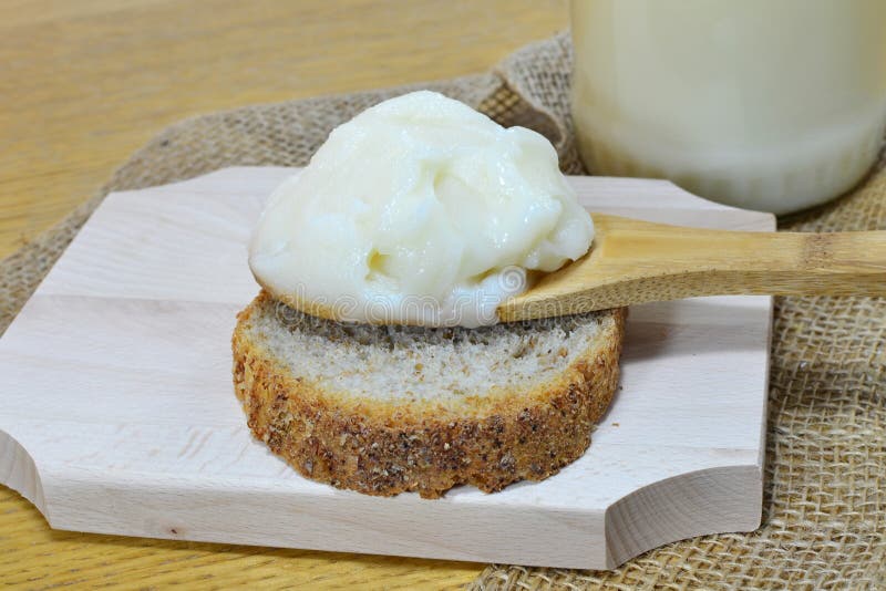 Pork lard and bread stock image. Image of homemade, chopping 49125697