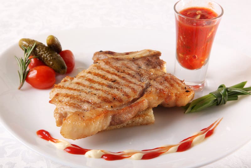 Pork loin with gravy stock photo. Image of cooking, gourmet 72362556