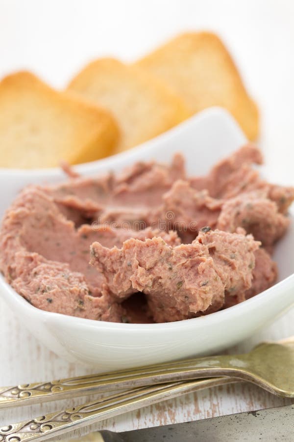 Pork pate in bowl stock image Image of wood wooden 73387497