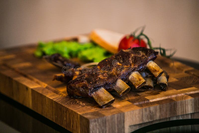 Pork Rib Roast with Oven Fresh Vegetables Stock Photo Image of cooked