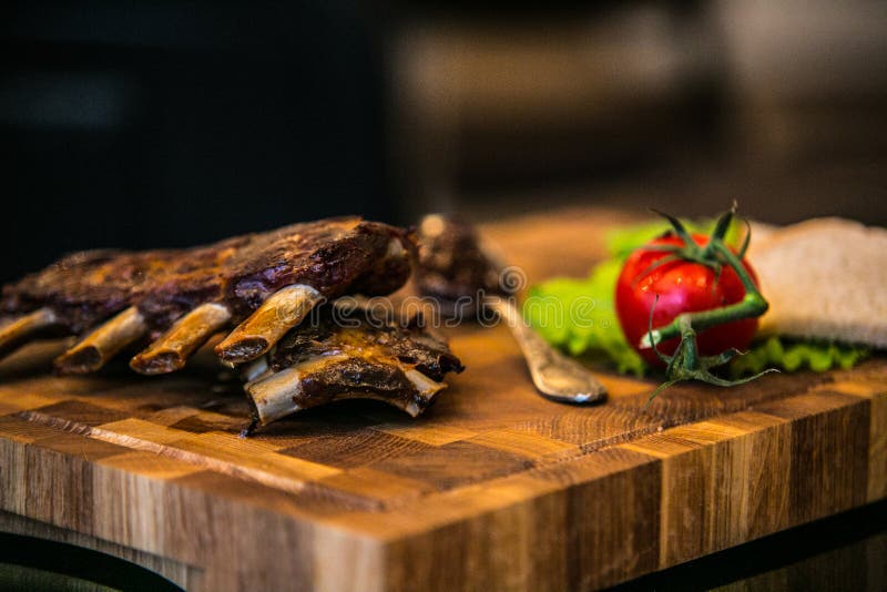 Pork Rib Roast with Oven Fresh Vegetables Stock Image Image of meal