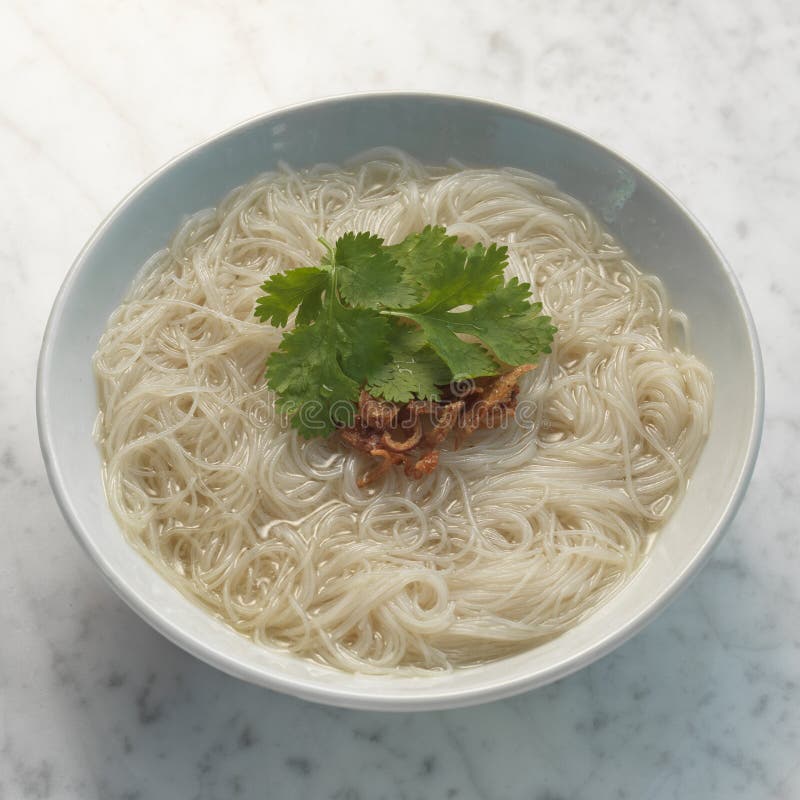 Pork Rib Soup noodle. Traditional rice noodle soup side dish in singapore and malaysia for bak kut teh, pork rib soup royalty free stock photo Pork Rib Soup noodle. Traditional rice noodle soup side dish in singapore and malaysia for bak kut teh, pork rib soup royalty free stock photo