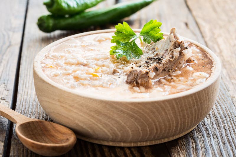 Pork ribs soup with rice