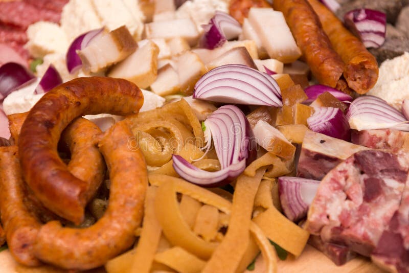 Pork rind, sausage stock photo. Image of floor, ceiling 48273862
