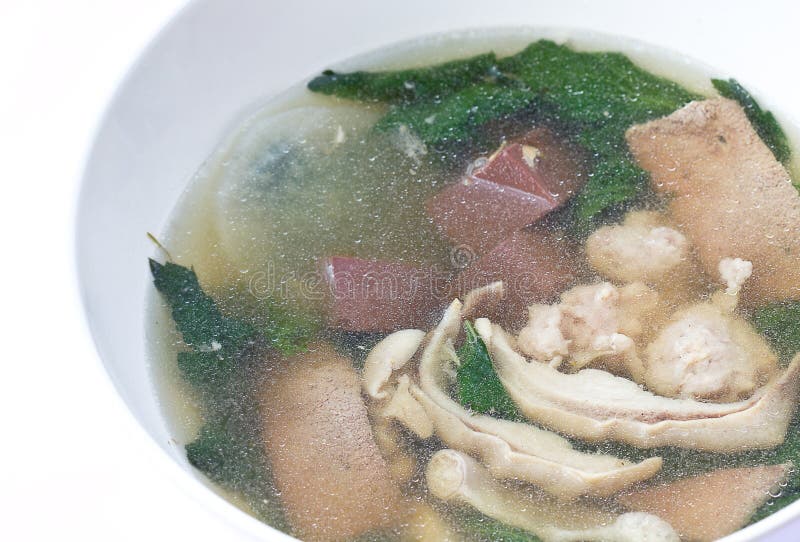 Pork S Entrails and Blood Jelly Soup Stock Image Image of pork