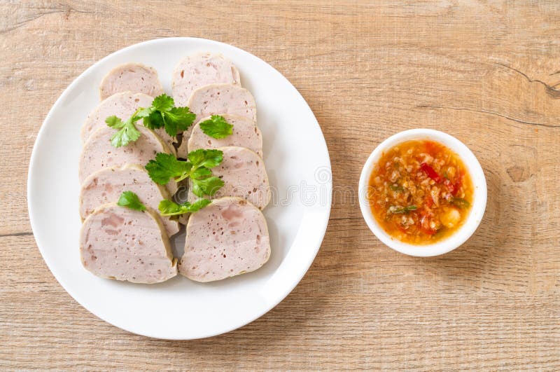 Pork Sausage Vietnamese or Vietnamese Steamed Pork Stock Image Image