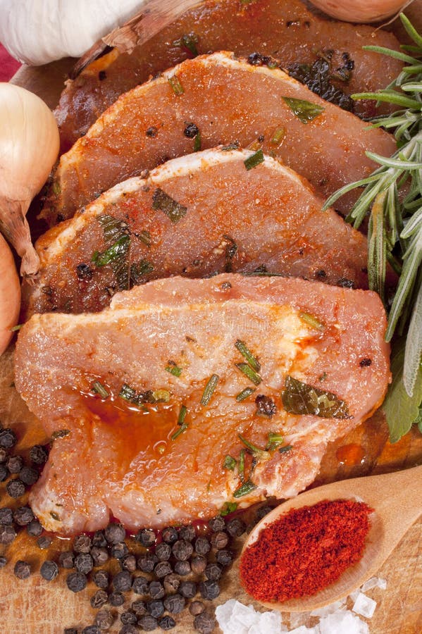 Pork tenderloin marinated with spices