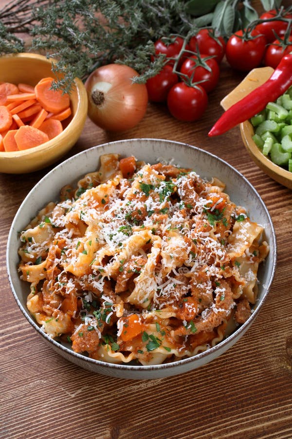 Italian Pasta Pork Tripe in Tomato Sauce and Beans Stock Image - Image ...