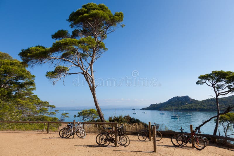 Porquerolles island in France