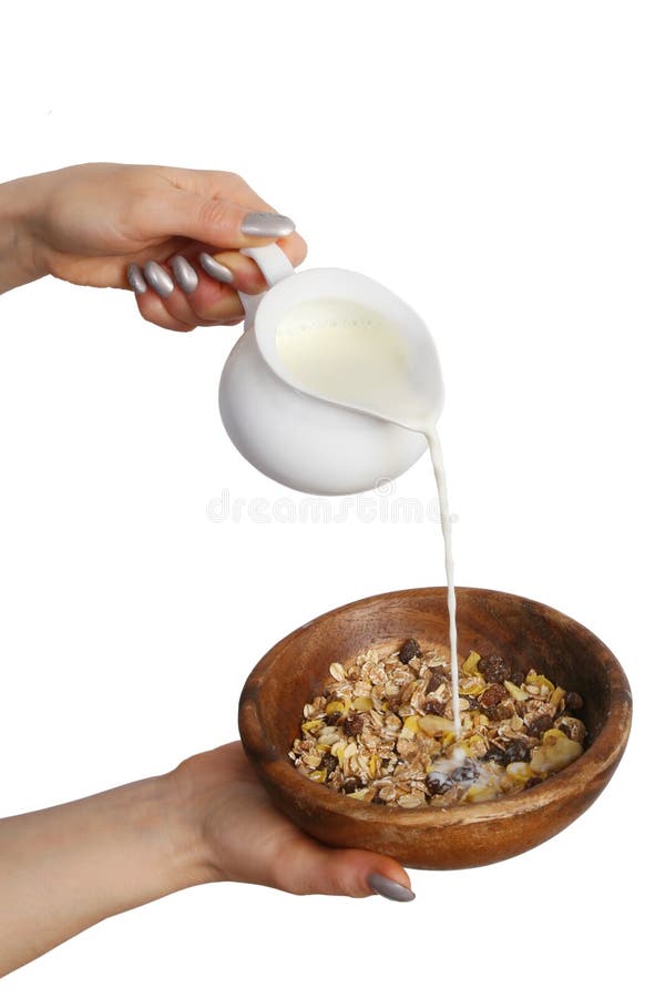 Porridge with milk stock photo. Image of calorie, background 14626260