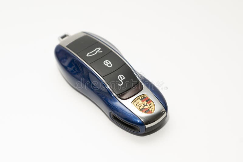 Porsche Car Key on White Surface. Editorial Photo Image of chrome