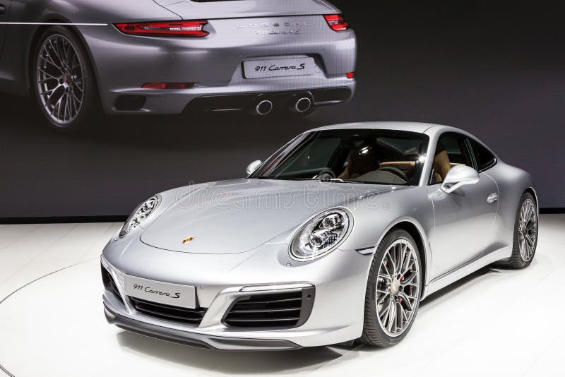 Porsche 911 Carrera S no IAA 2015 foto de stock royalty free