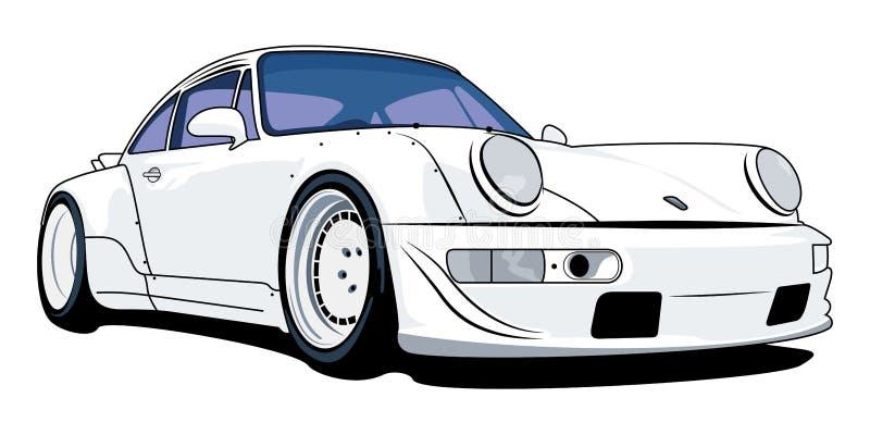 Porsche 911 zdjęcie editorial. Ilustracja złożonej z