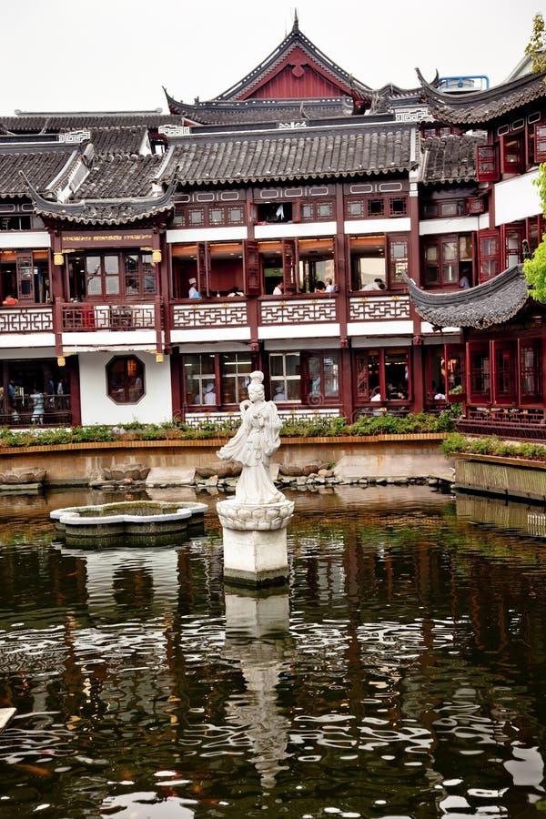 Porslin yuyuan trädgårds- shanghai arkivfoto