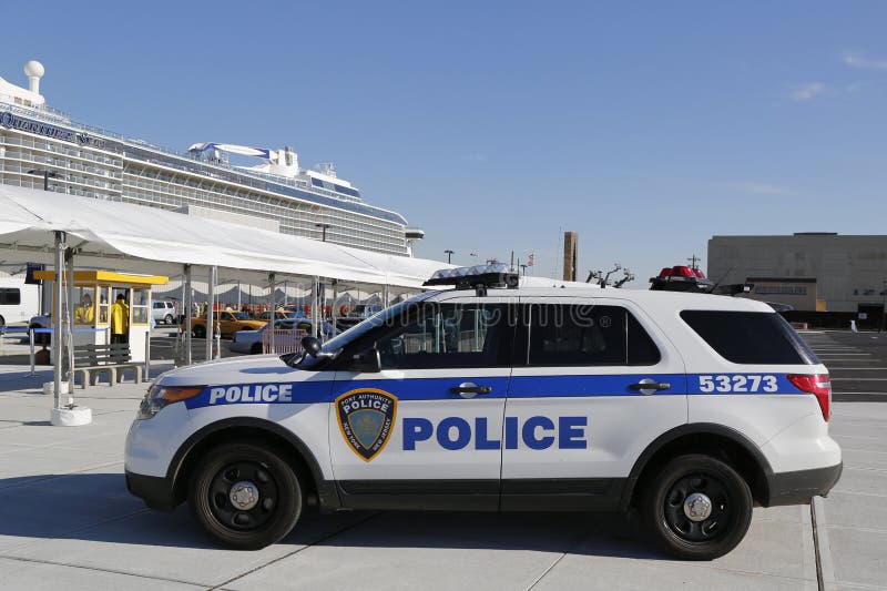 Port Authority Police New York New Jersey providing security for Royal Caribbean Cruise Ship Quantum of the Seas